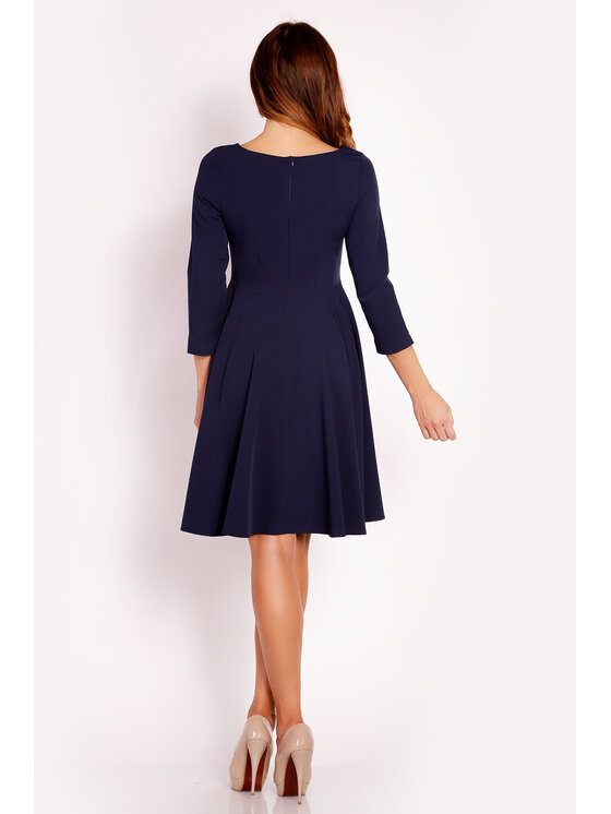 Awama Awama Koktejlové šaty L003 Tmavomodrá Basic Fit