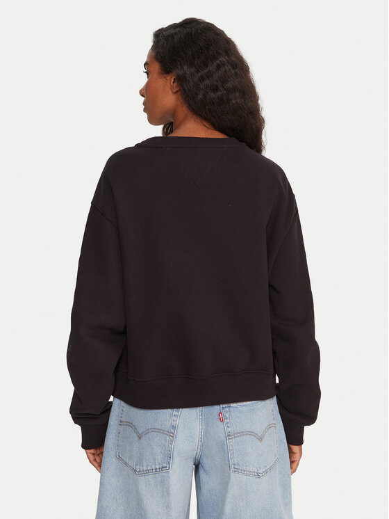Tommy Jeans Tommy Jeans Μπλούζα Silver Script DW0DW21961 Μαύρο Regular Fit