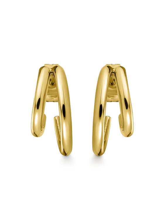 Rosefield Rosefield Kolczyki Double Hoop Gold Złoty