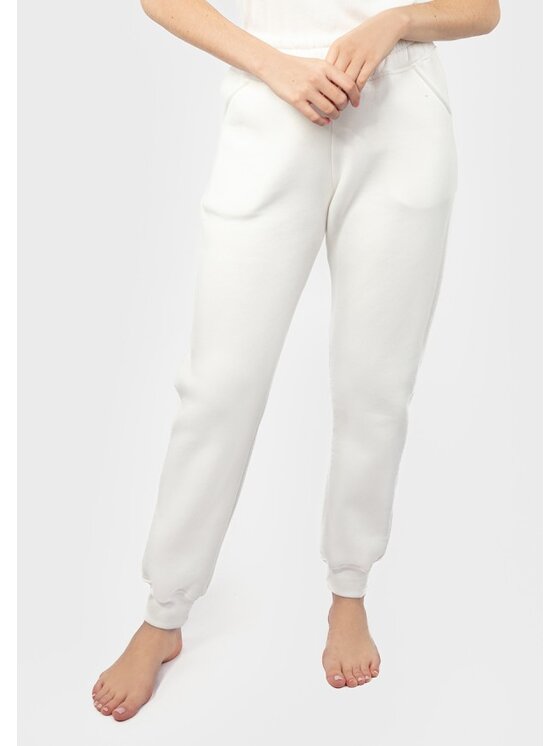 DKaren Sport DKaren Sport Spodnie materiałowe DK-K-P3 Écru Classic Fit