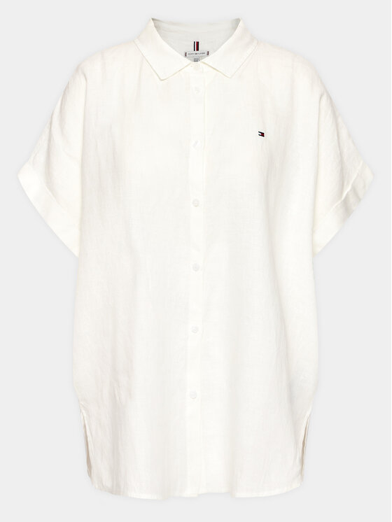 Camicia WW0WW39281 Écru Regular Fit