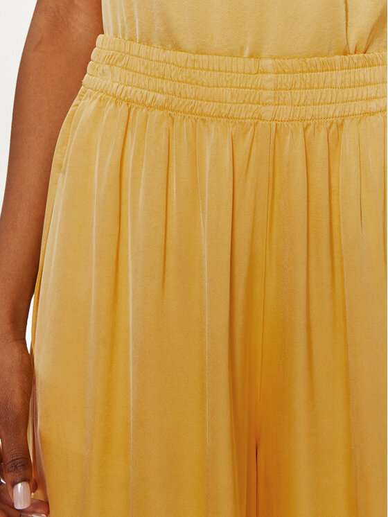 ViCOLO ViCOLO Spodnie palazzo TB0034 Żółty Relaxed Fit