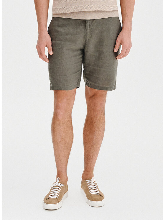 Pako Lorente Pako Lorente Szorty materiałowe P25SF-WS-002 Zielony Classic Fit