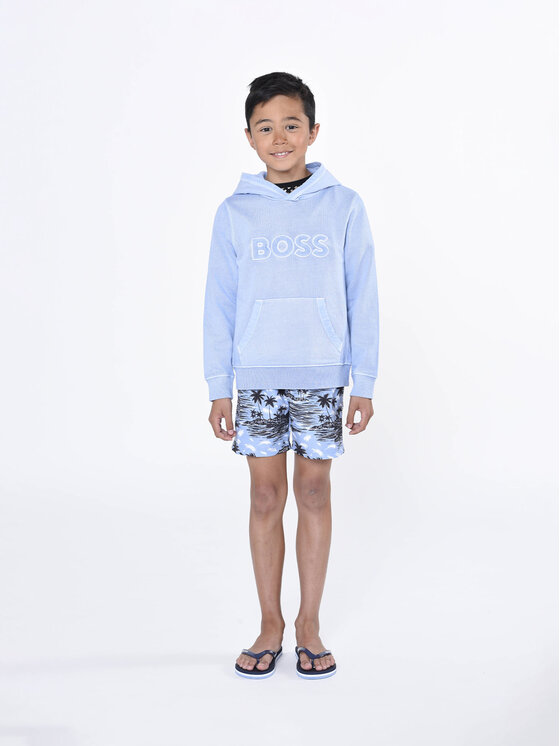 Boss Mikina J25O47 S Modrá Regular Fit