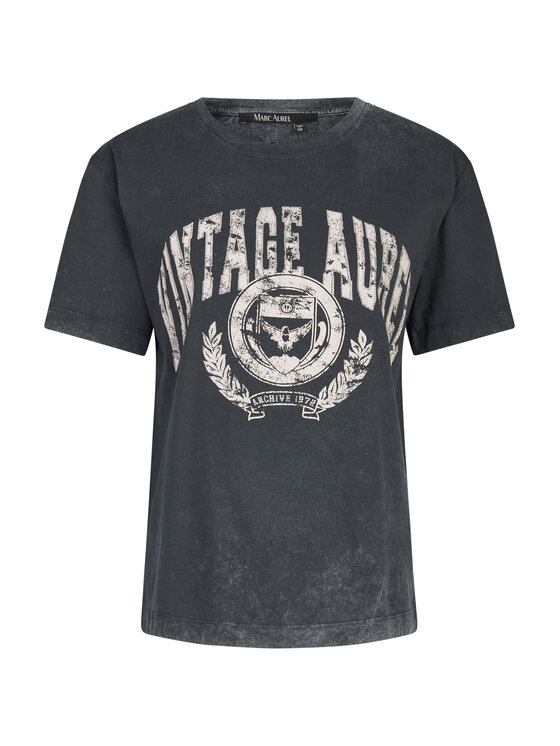 Marc Aurel Marc Aurel T-Shirt 7428 7000 73578 Szary Regular Fit
