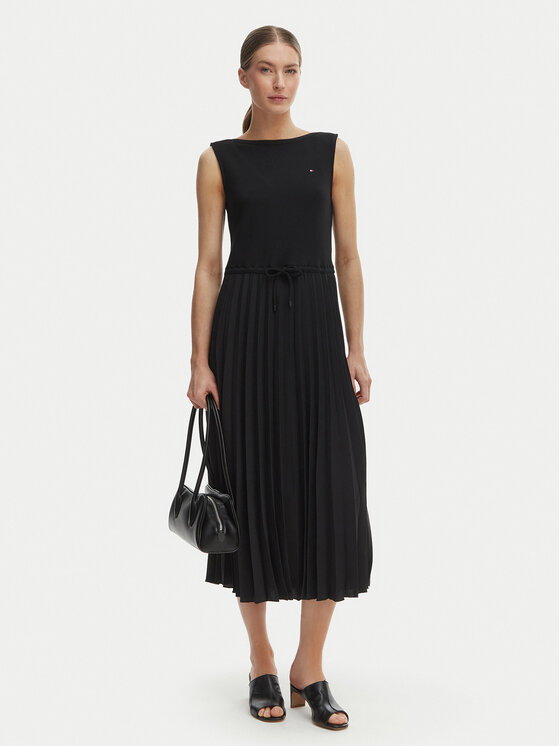 Tommy Hilfiger Tommy Hilfiger Kleid für den Alltag WW0WW49312 Schwarz Regular Fit