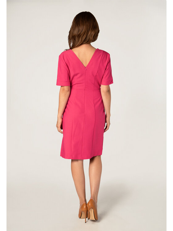 QUIOSQUE QUIOSQUE Každodenné šaty 082301 PARIS SUNSET DRESS Koralová Regular Fit