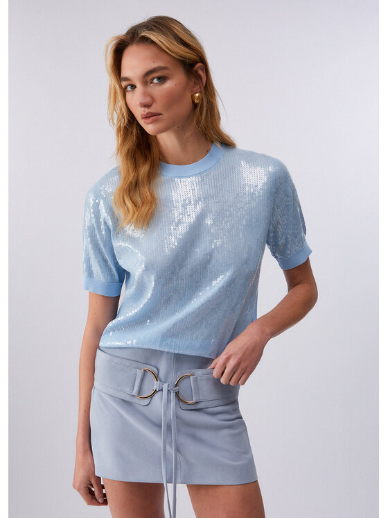 Liu Jo Damski Sweter, rozmiar XS, Fioletowy, WA6216MA68RP9377