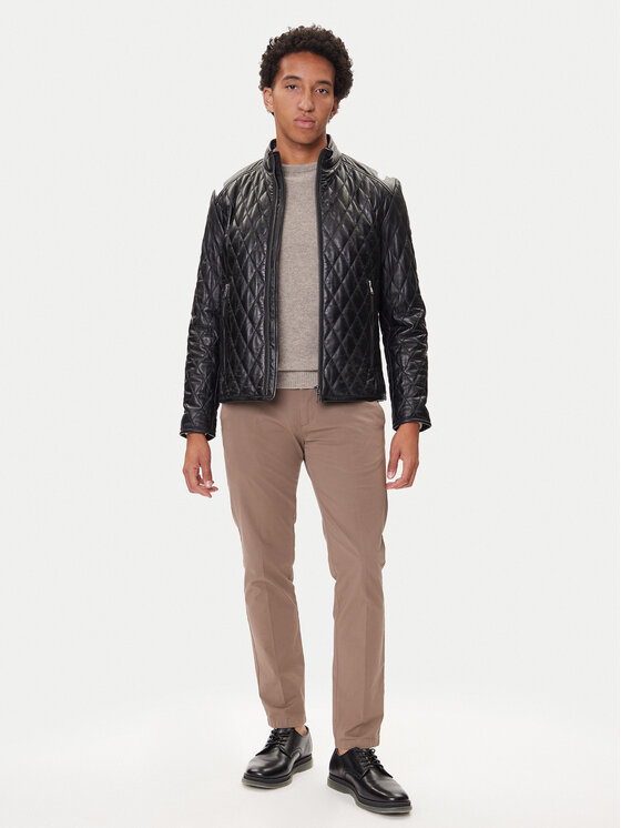 JOOP! JOOP! Μπουφάν δερμάτινο 17 Boys 1500150 80000851 Μαύρο Regular Fit