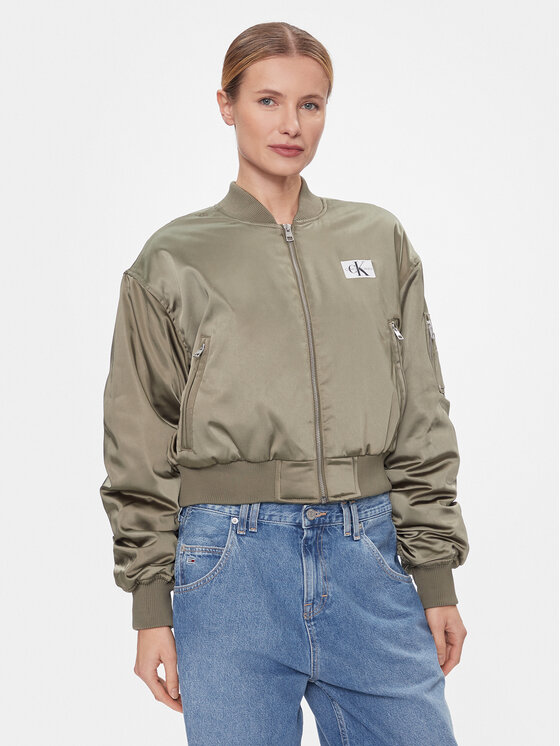 Calvin Klein Jeans Calvin Klein Jeans Bundy bomber J20J222591 Zelená Regular Fit