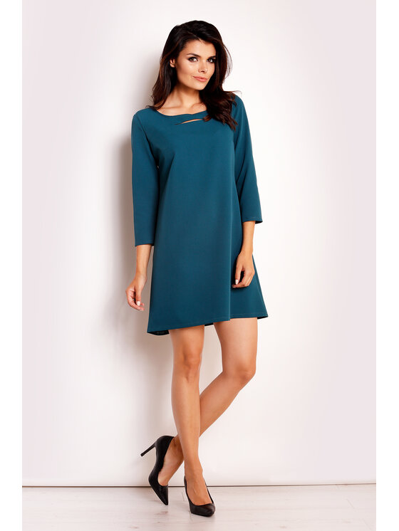 Infinite You Infinite You Sukienka codzienna M111 Zielony Basic Fit