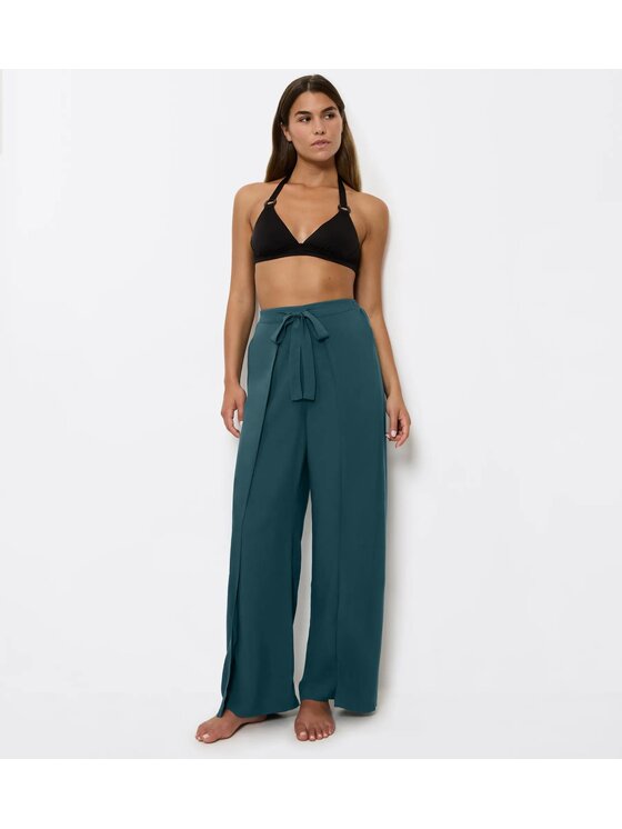 Triumph Triumph Spodnie damskie Beach MyWear Pareo Trousers 01 Turkusowy Loose Fit