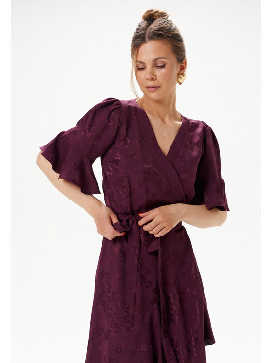 Mirons Mirons Sukienka wieczorowa soft Bordowy Feminine Fit