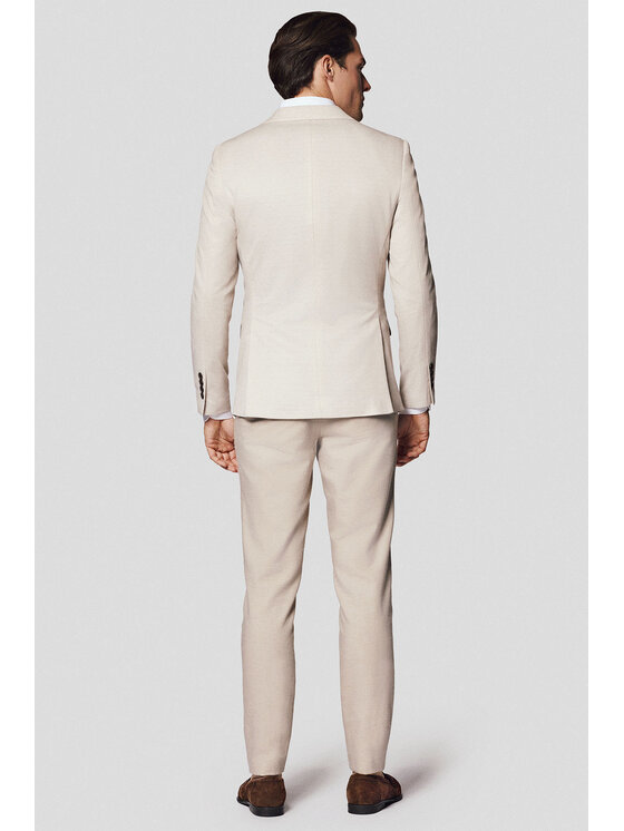 Lancerto Lancerto Marynarka Arbus MA131125000013 Beżowy Slim Fit
