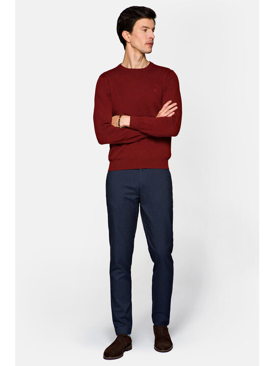 Lancerto Lancerto Spodnie materiałowe Clapham Granatowy Regular Fit