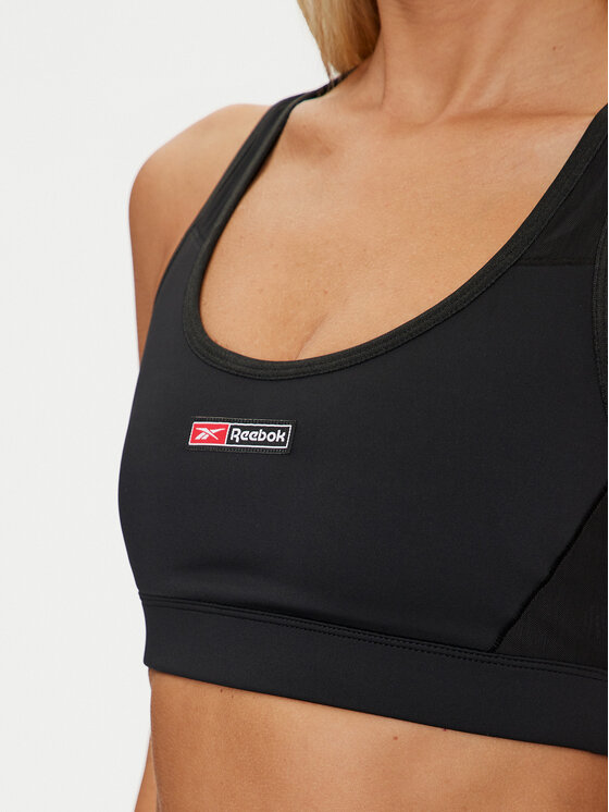 Reebok Reebok Sport melltartó Lux Bold Racr Bra 100075369 Fekete Slim Fit