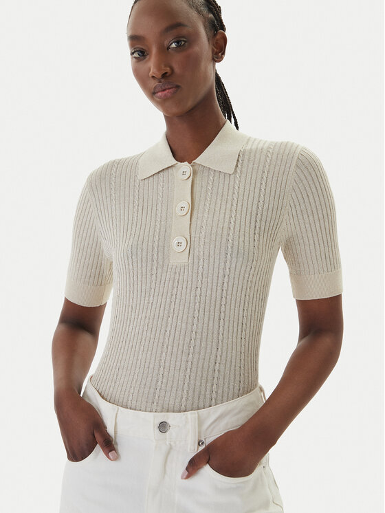 Liu Jo Liu Jo Polokošeľa WA6285 MS46J Béžová Slim Fit