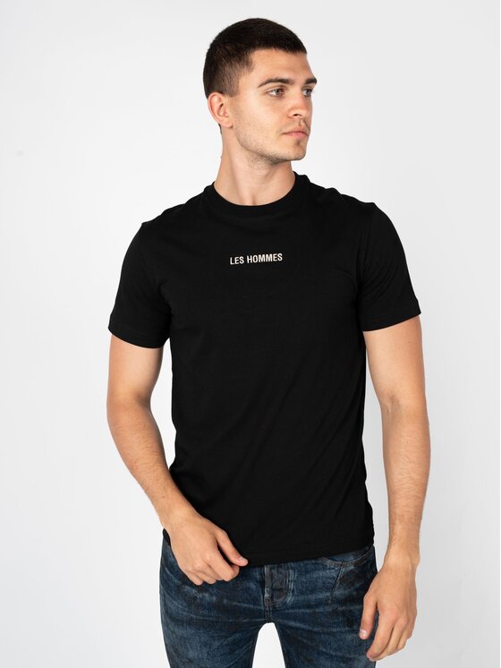 Les Hommes Les Hommes T-Shirt LBT1031700E Μαύρο Regular Fit