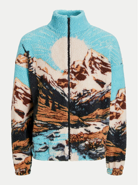 Jack&Jones Jack&Jones Flis Landscape 12274473 Plava Relaxed Fit
