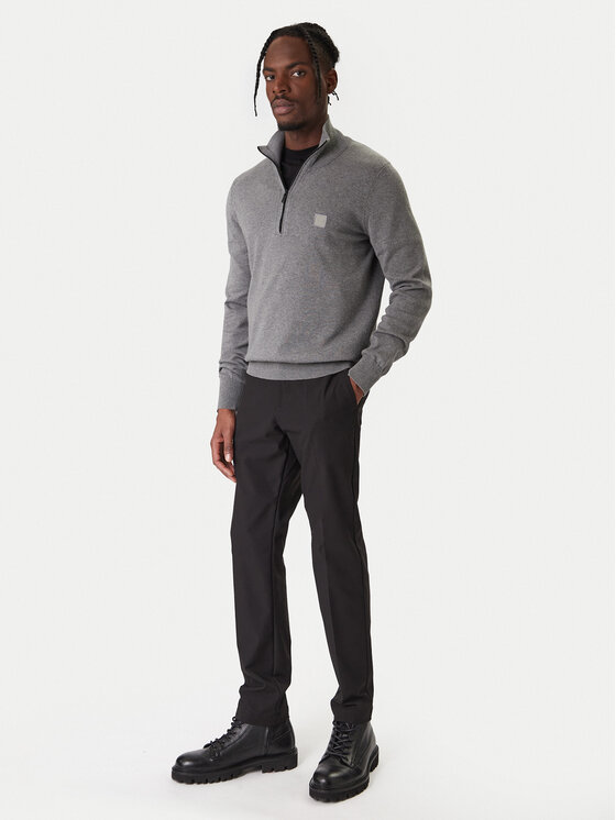 BOSS BOSS Pullover Kanobix 50527585 Grau Regular Fit