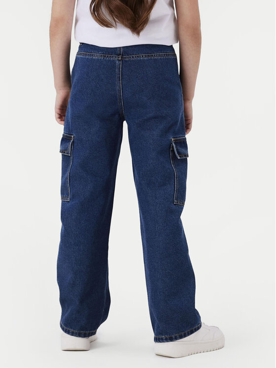 NAME IT NAME IT Jeans hlače 13220709 Mornarsko modra Wide Leg