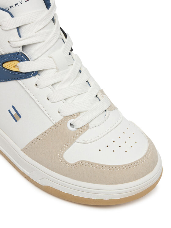 Tommy Hilfiger Tommy Hilfiger Сникърси High Top Lace Up T3X9-34364-1269 M Бял