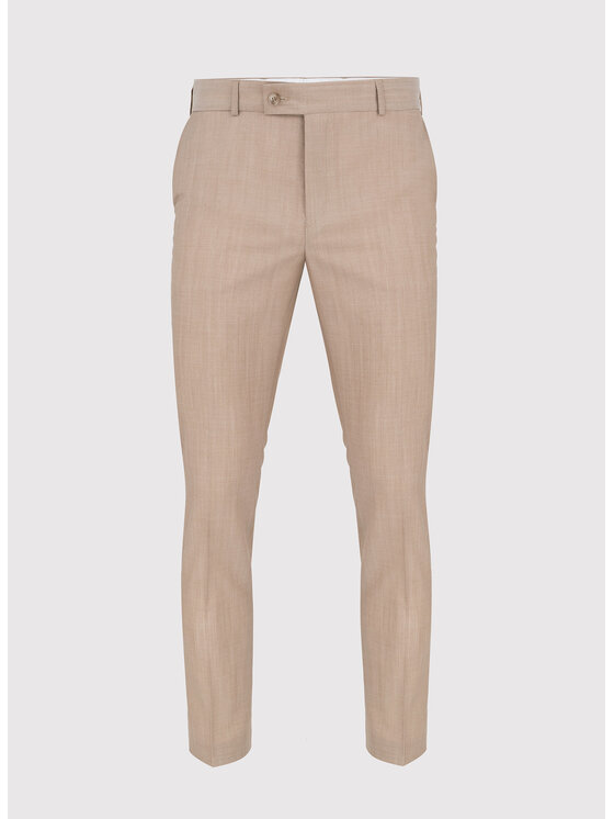 Pako Lorente Pako Lorente Spodnie garniturowe P24SP-6G-010 Beżowy Slim Fit