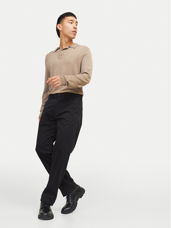 Jack & Jones Jack & Jones Chino nohavice Kane 12268490 Čierna Regular Fit