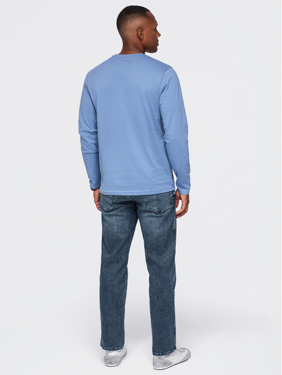 Ombre Ombre S dlouhým rukávem OM-LSBL-0143 Světle modrá Regular Fit