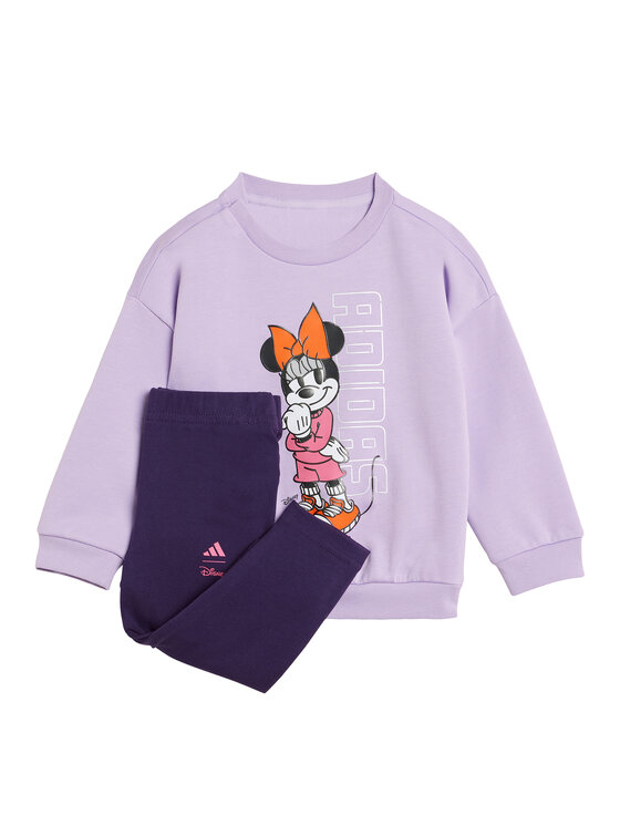 adidas adidas Set majica dugih rukava i leggins Disney Minnie Mouse JL9173 Ljubičasta Regular Fit