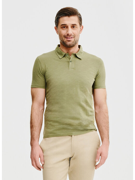 Pako Lorente Pako Lorente Polo P25SN-TX-006 Zielony Slim Fit