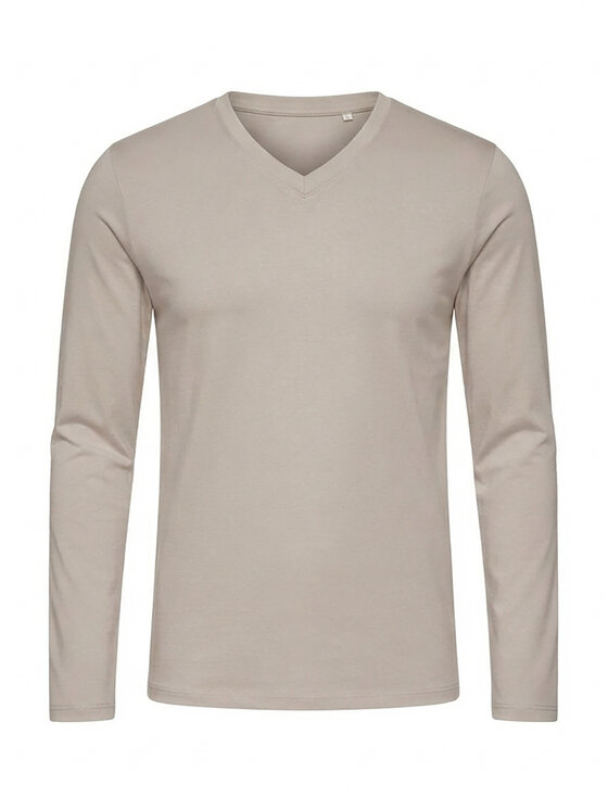 Ombre Ombre S dlouhým rukávem L171 Světle béžová Regular Fit