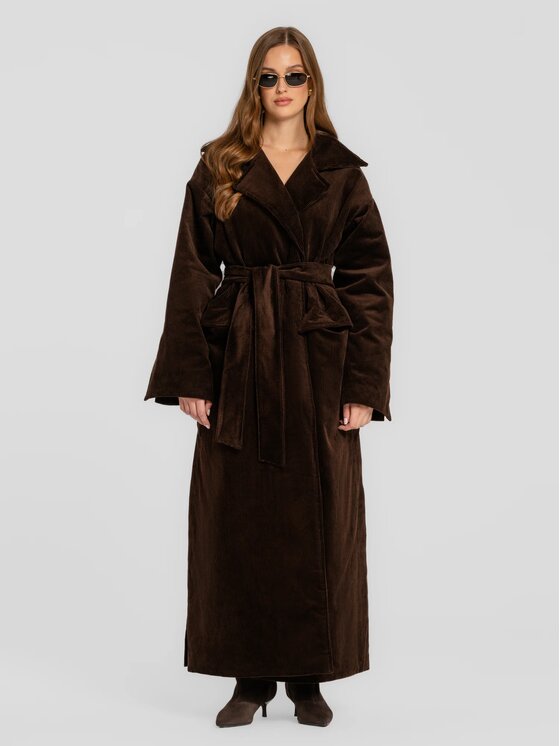 MANDRAGORA MANDRAGORA Cappotto di transizione Area Marrone Standard Fit