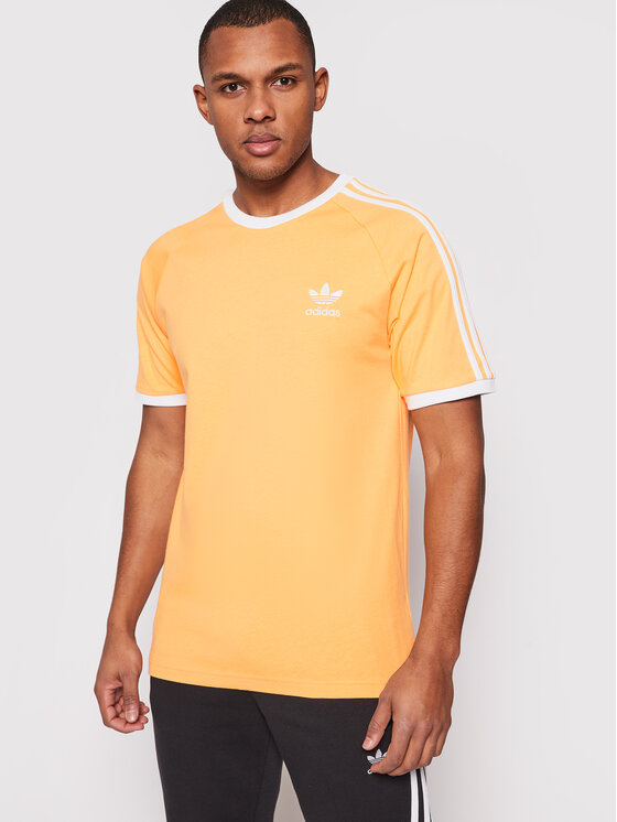 adidas T-Shirt adicolor Classics 3-Stripes Tee GN3498 PomaraÅczowy Slim Fit â¢ Modivo.pl