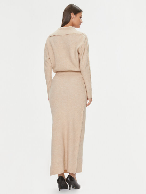 Patrizia Pepe Patrizia Pepe Трикотажна сукня 2A2618/K139-B778 Бежевий Regular Fit