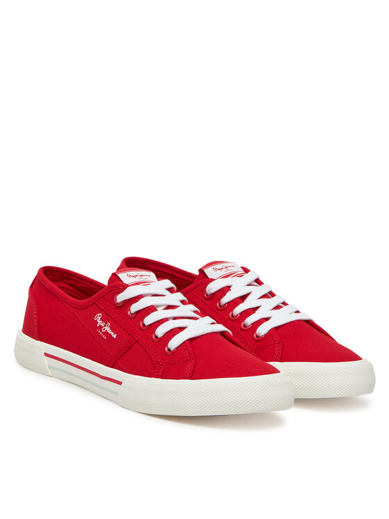 Pepe Jeans Pepe Jeans Tenisówki Brady Basic W PLS31287 Czerwony