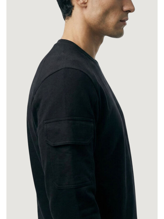 Antony Morato Antony Morato Μπλούζα REGULAR FIT WITH RUBBER METAL PLATE ON SLEEVE Μαύρο Regular Fit