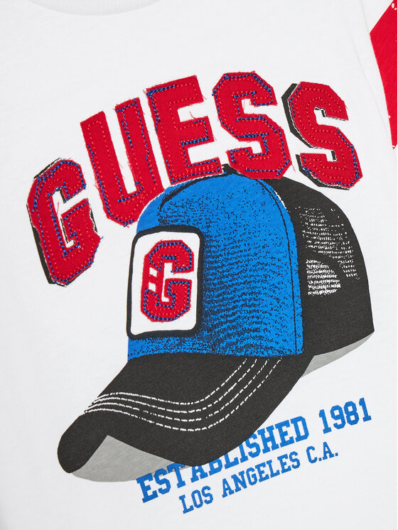 Guess Guess T-krekls N4YI04 K8HM4 Balts Regular Fit