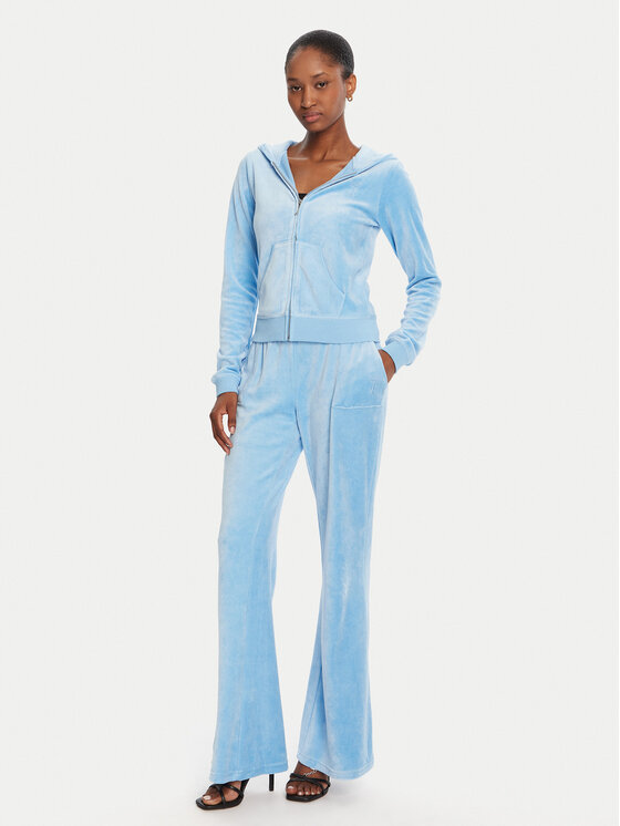 Juicy Couture Juicy Couture Majica dugih rukava Robyn JCSEBJ007 Plava Slim Fit