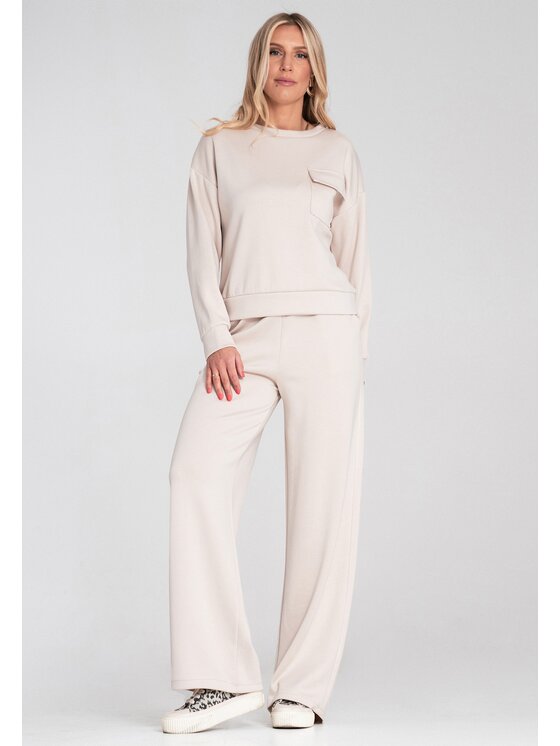 FIGL FIGL Komplet dresowy M1249 Beżowy Regular Fit