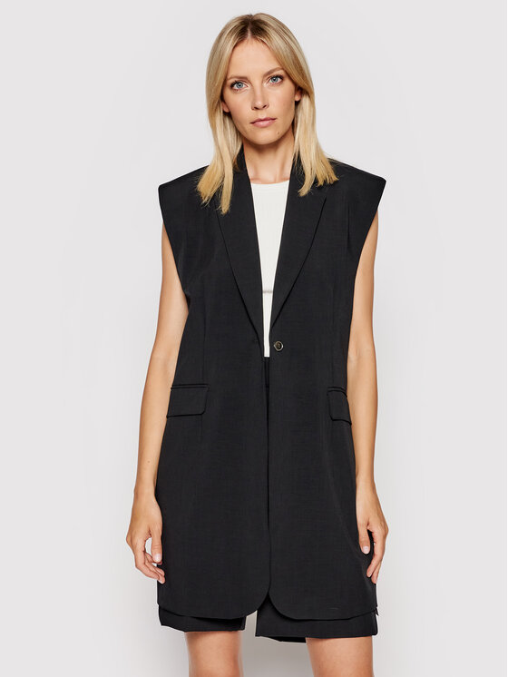Birgitte Herskind Vestă Alex 4000519 Negru Oversize 4000519 imagine noua
