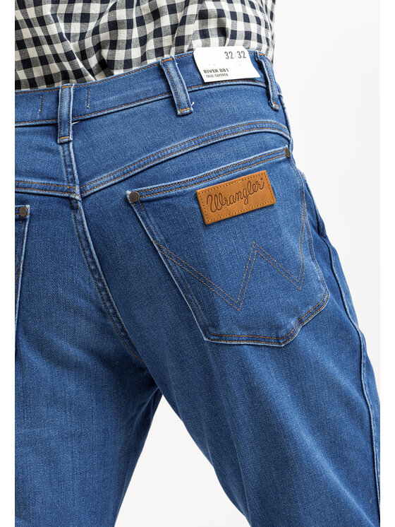 Wrangler Wrangler Jeansy River Niebieski Regular Fit