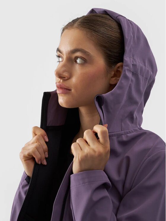 4F 4F Kurtka softshell 4FWAW24TSOFF285-50S Fioletowy Regular Fit