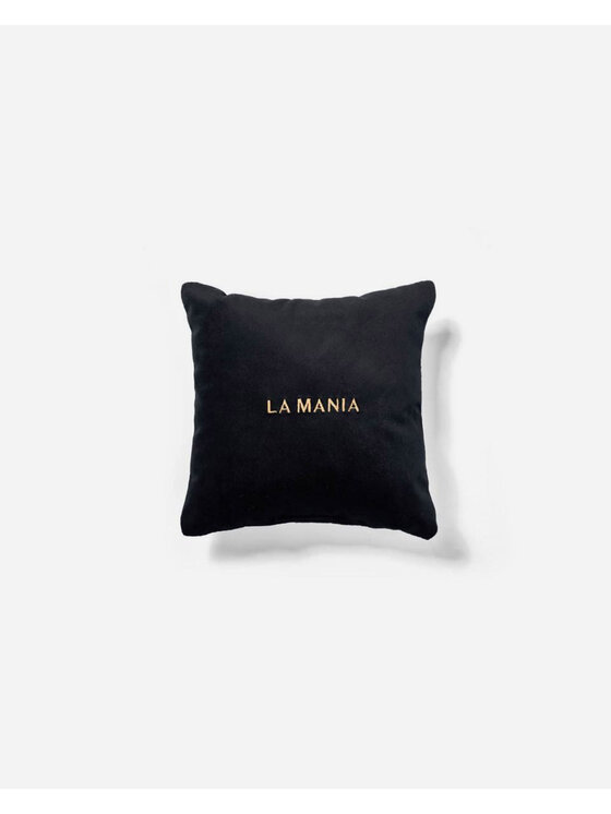 La Mania La Mania Poduszka Black & Gold Czarny