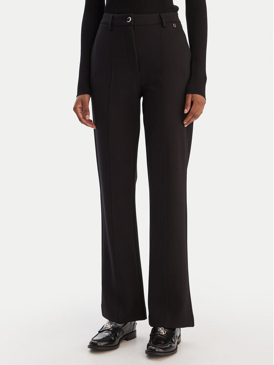 Guess Pantaloni din material W6RB11 KCMU2 Negru Straight Leg