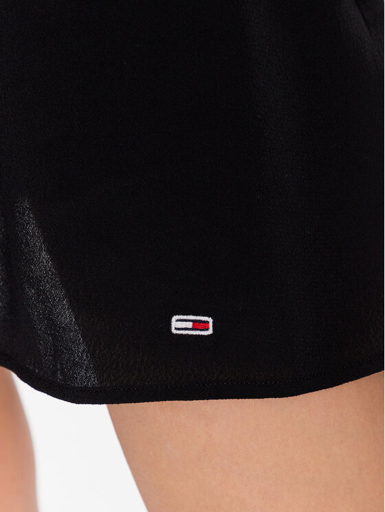 Tommy Jeans Tommy Jeans Sommerkleid Essential DW0DW15174 Schwarz Regular Fit