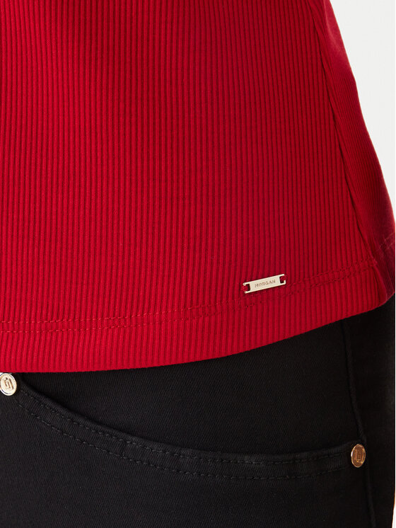 Morgan Morgan Halenka 251-DELI Červená Slim Fit
