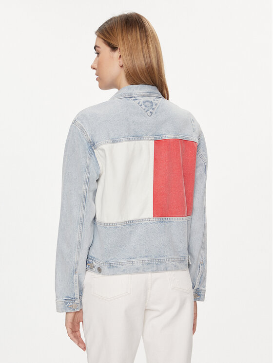 Tommy Jeans Tommy Jeans Jeansjacke Flag DW0DW18331 Blau Regular Fit