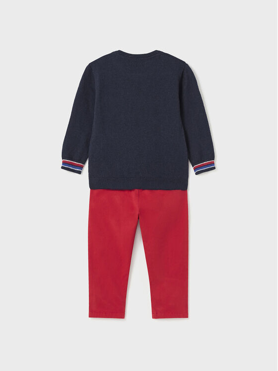 Mayoral Mayoral Completo pullover e pantaloni di tessuto 2.544 Rosso Regular Fit