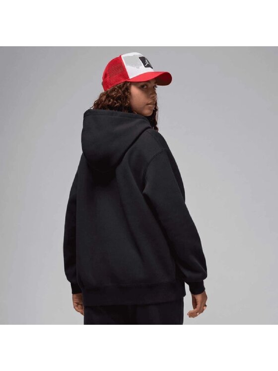 Nike Nike Bluza Flight Fleece Satin-Lined Pullover Hoodie Czarny Regular Fit